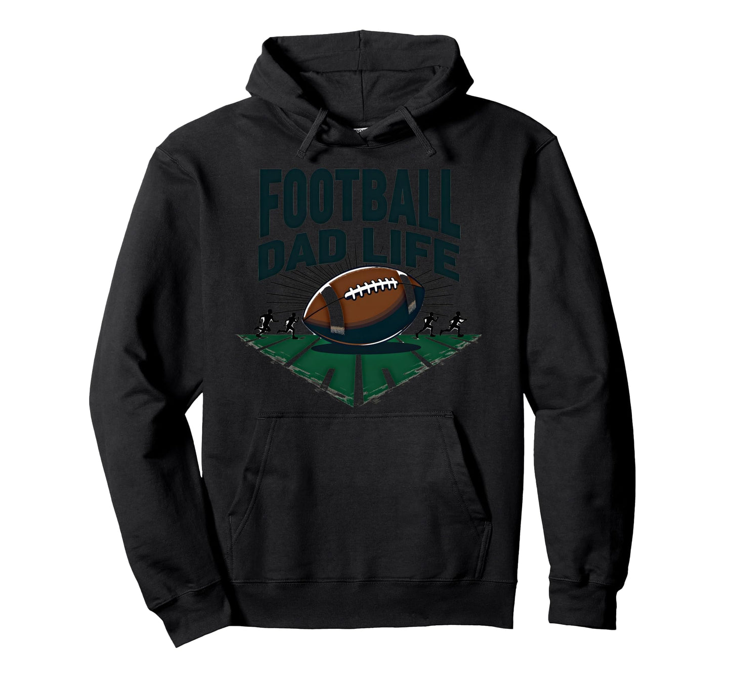Football Dad Life Proud Father Game Day Hoodie - Graphic Print for Adults - T-Shirt, Sweatshirt, Hoodie