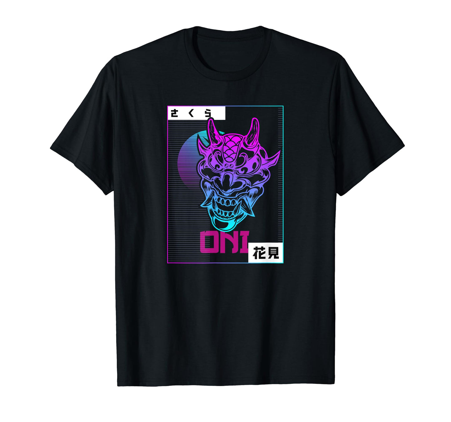 Japanese Demon Face Mask Devil Oni T-Shirt - Trendy Graphic Men Women - T-Shirt, Sweatshirt, Hoodie