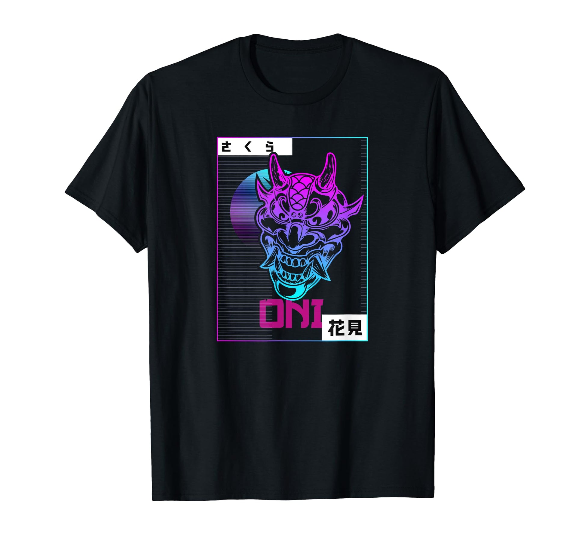 Japanese Demon Face Mask Devil Oni T-Shirt - Trendy Graphic Men Women - T-Shirt, Sweatshirt, Hoodie