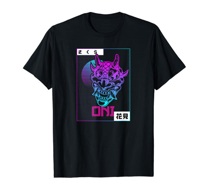 Japanese Demon Face Mask Devil Oni T-Shirt - Trendy Graphic Men Women - T-Shirt, Sweatshirt, Hoodie