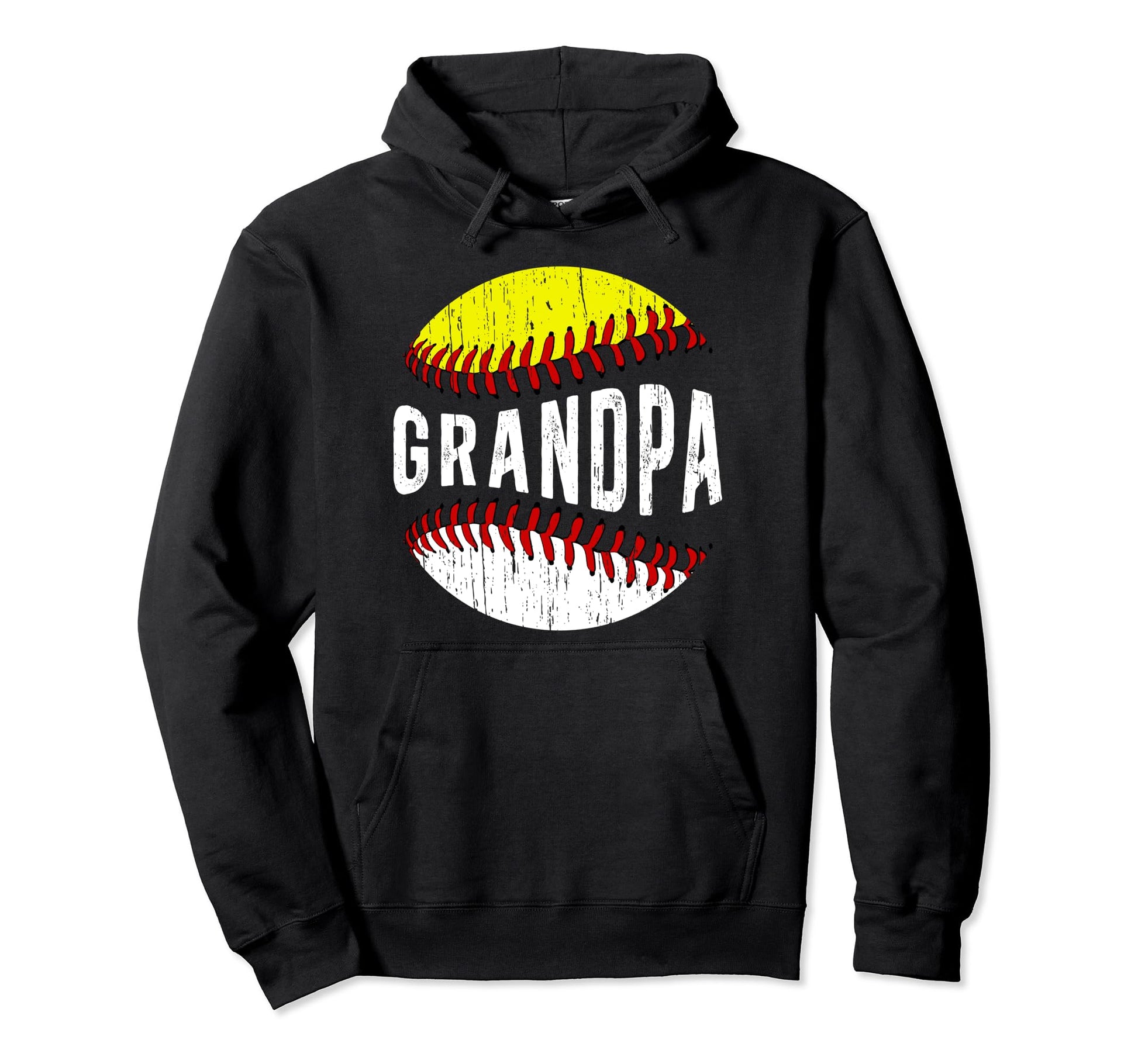 Baseball Softball Grandpa Hoodie - Casual Everyday Wear for Adults - T-Shirt, Sweatshirt, Hoodie