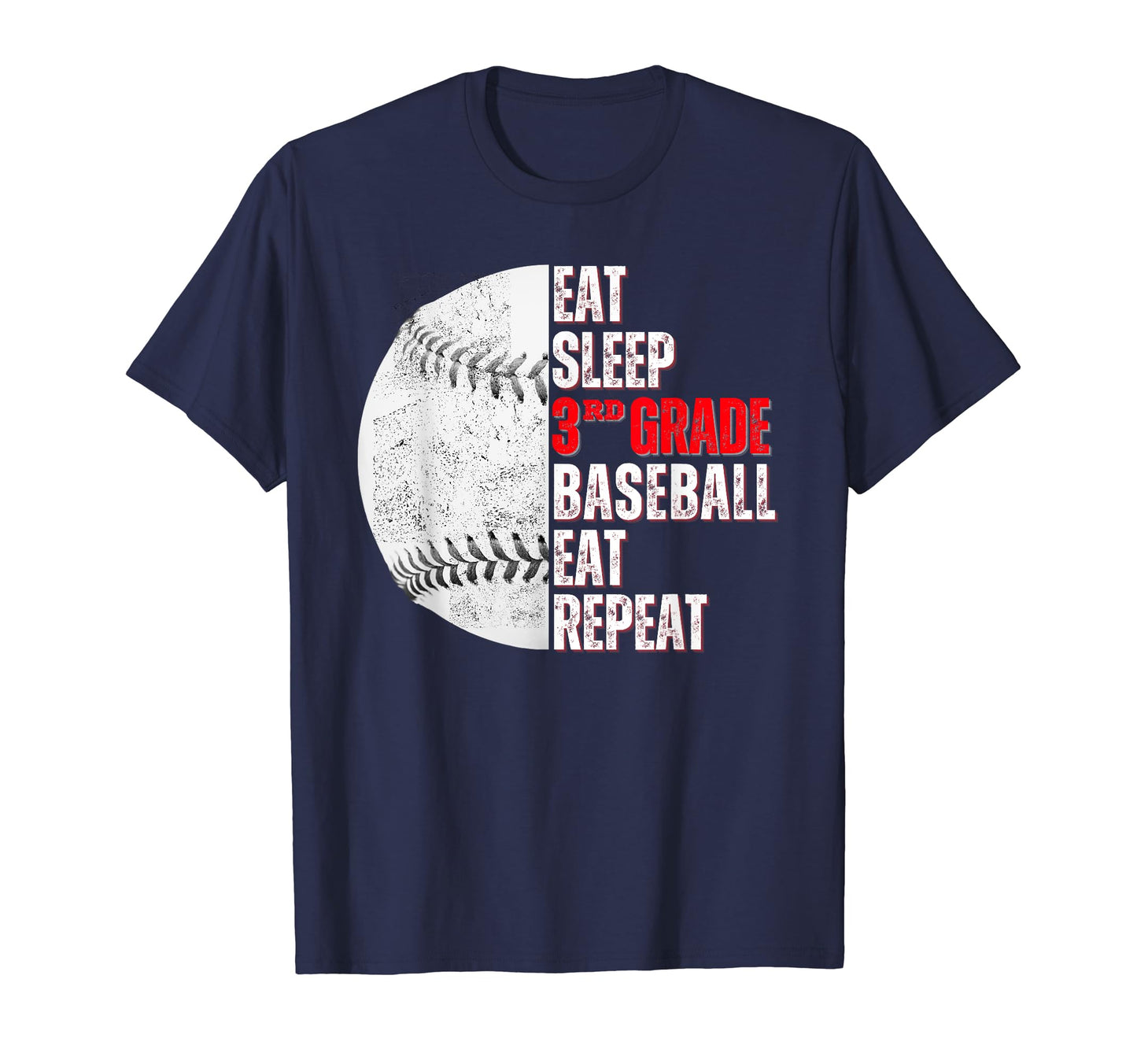 Funny Eat Sleep 3Rd Grade Baseball T-Shirt - Unique Graphic for Adults - T-Shirt, Sweatshirt, Hoodie