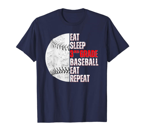 Funny Eat Sleep 3Rd Grade Baseball T-Shirt - Unique Graphic for Adults - T-Shirt, Sweatshirt, Hoodie