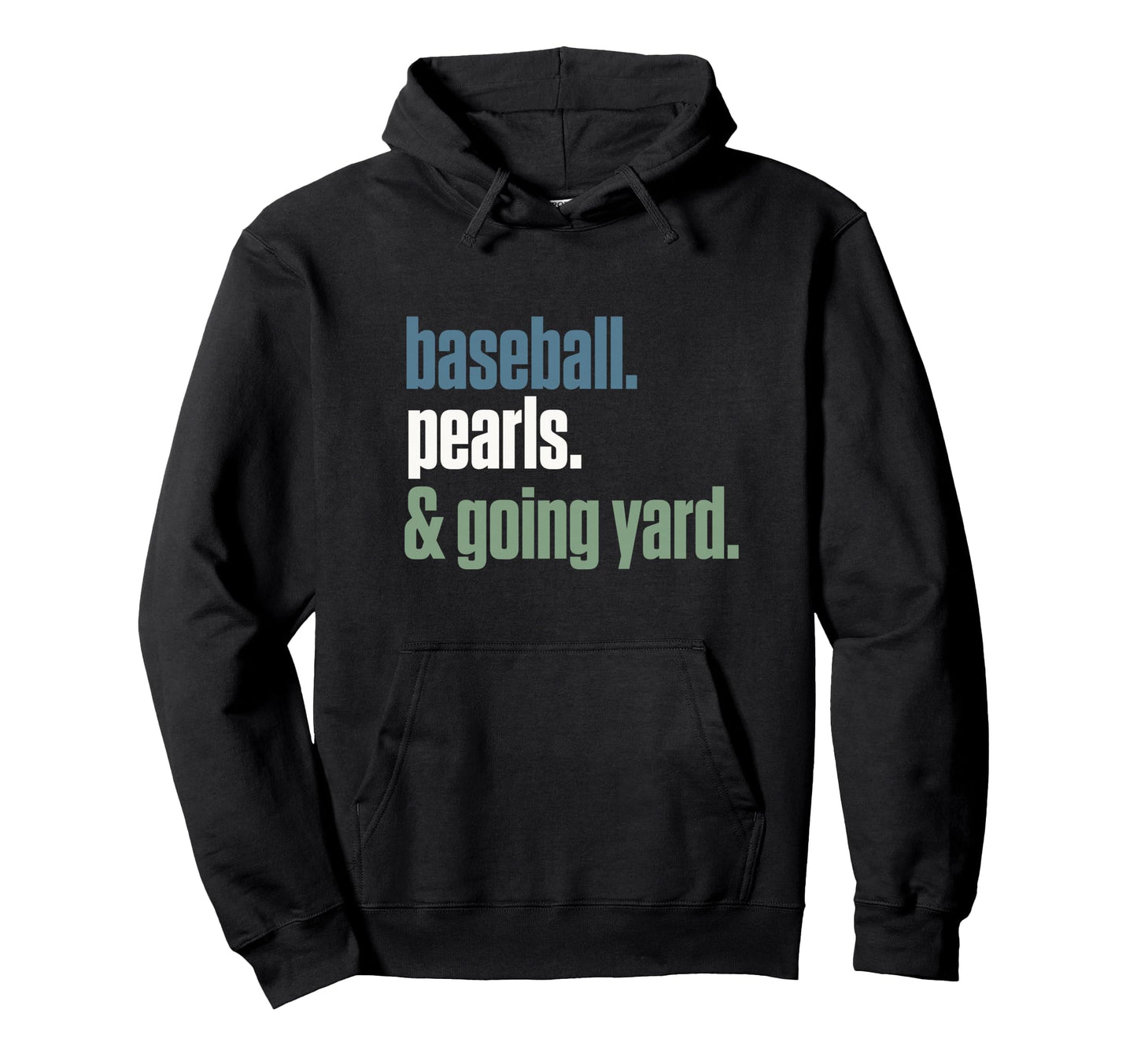Mens Baseball Pearls Going Yard Hoodie - Fun Novelty Design for Adults - T-Shirt, Sweatshirt, Hoodie