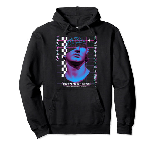Vaporwave Statue Aesthetic Art Glitch Hoodie - Graphic Print Unisex - T-Shirt, Sweatshirt, Hoodie
