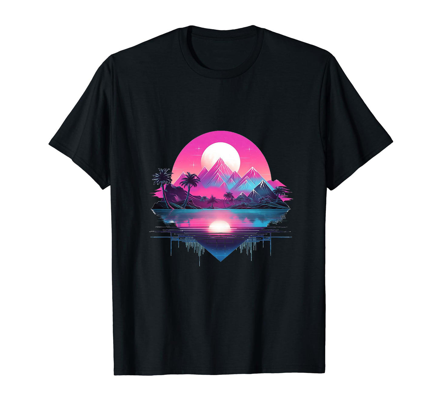 Vaporwave Landscape Aesthetic Art T-Shirt - Aesthetic Graphic Men Women - T-Shirt, Sweatshirt, Hoodie