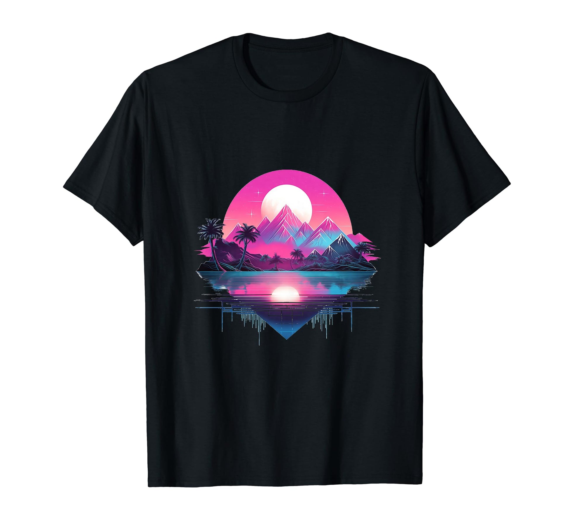 Vaporwave Landscape Aesthetic Art T-Shirt - Aesthetic Graphic Men Women - T-Shirt, Sweatshirt, Hoodie