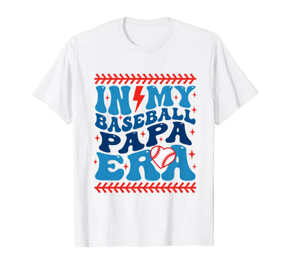 My Baseball Papa Era Groovy Baseball T-Shirt - Trendy Graphic for Adults - T-Shirt, Sweatshirt, Hoodie