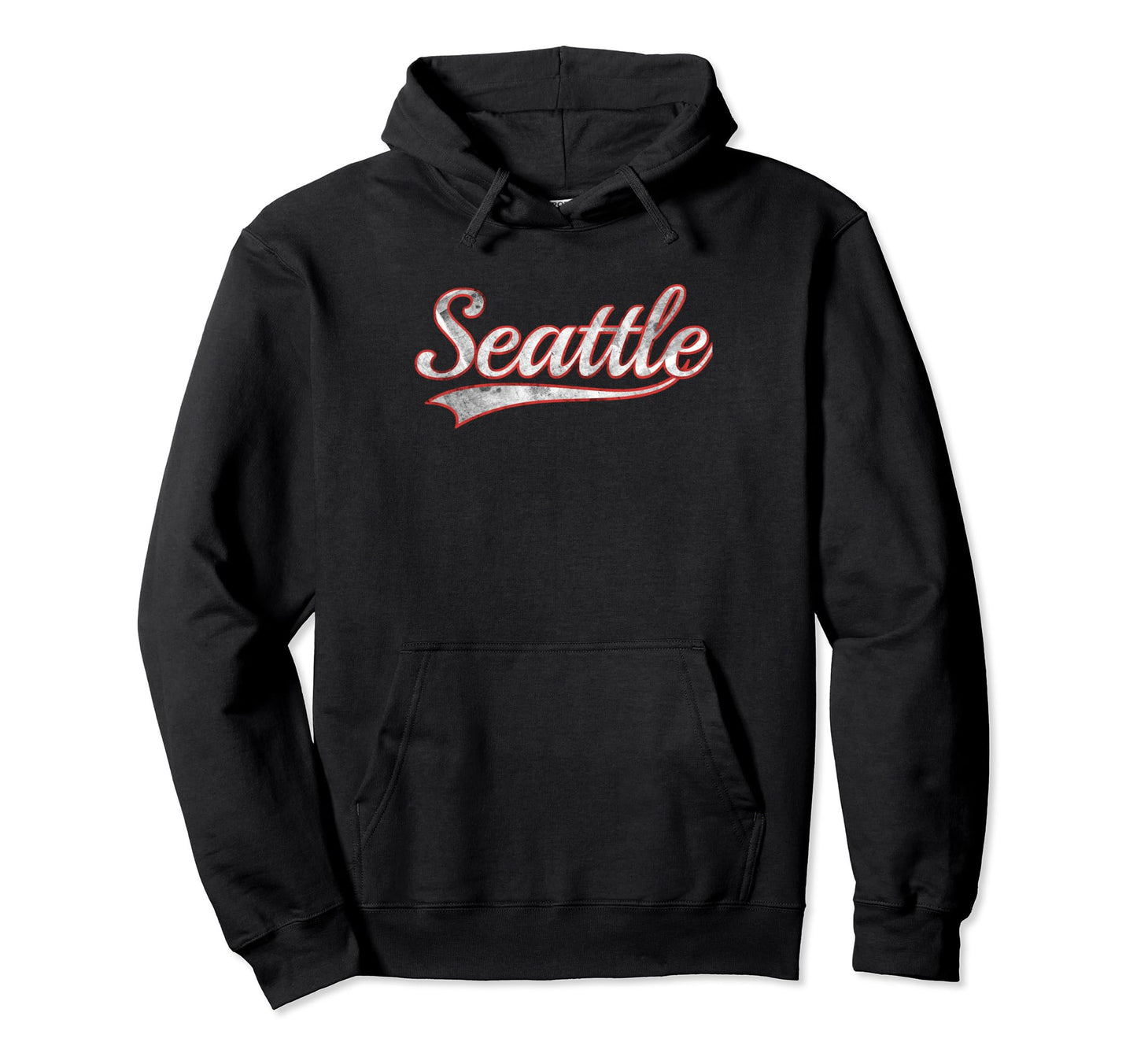 Seattle Varsity Distressed Throwback Hoodie - Unique Graphic Unisex - T-Shirt, Sweatshirt, Hoodie