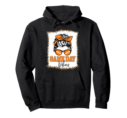 Orange And Black Game Day Vibes Football Hoodie - Streetwear Style Unisex - T-Shirt, Sweatshirt, Hoodie