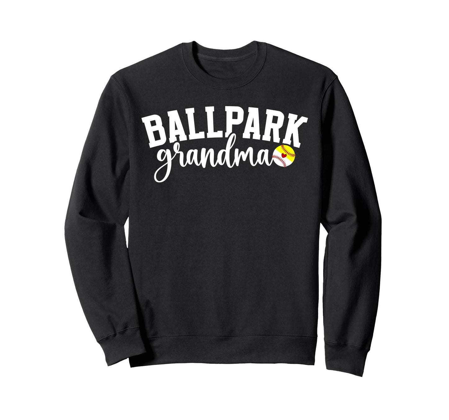 Ballpark Grandma Softball Baseball Sweatshirt - Minimalist Print Men Women - T-Shirt, Sweatshirt, Hoodie