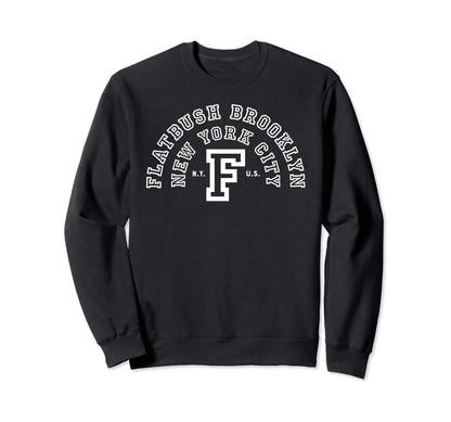 Flatbush New York City Brooklyn Sweatshirt - Custom Art Print for Adults - T-Shirt, Sweatshirt, Hoodie