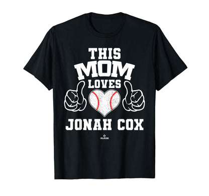 This Mom Loves Jonah Cox Prospect Baseball T-Shirt - Unique Graphic Unisex - T-Shirt, Sweatshirt, Hoodie