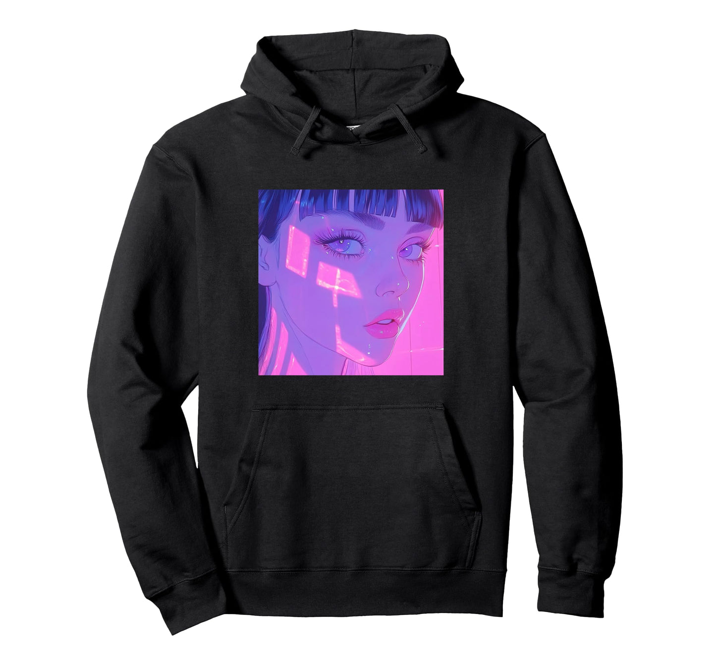Aesthetic Vaporwave Anime Sad Hoodie - Unique Graphic Men Women - T-Shirt, Sweatshirt, Hoodie