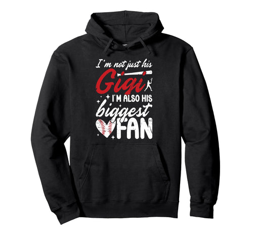 His Biggest Fan Baseball Gigi Baseball Hoodie - Trendy Graphic for Adults - T-Shirt, Sweatshirt, Hoodie