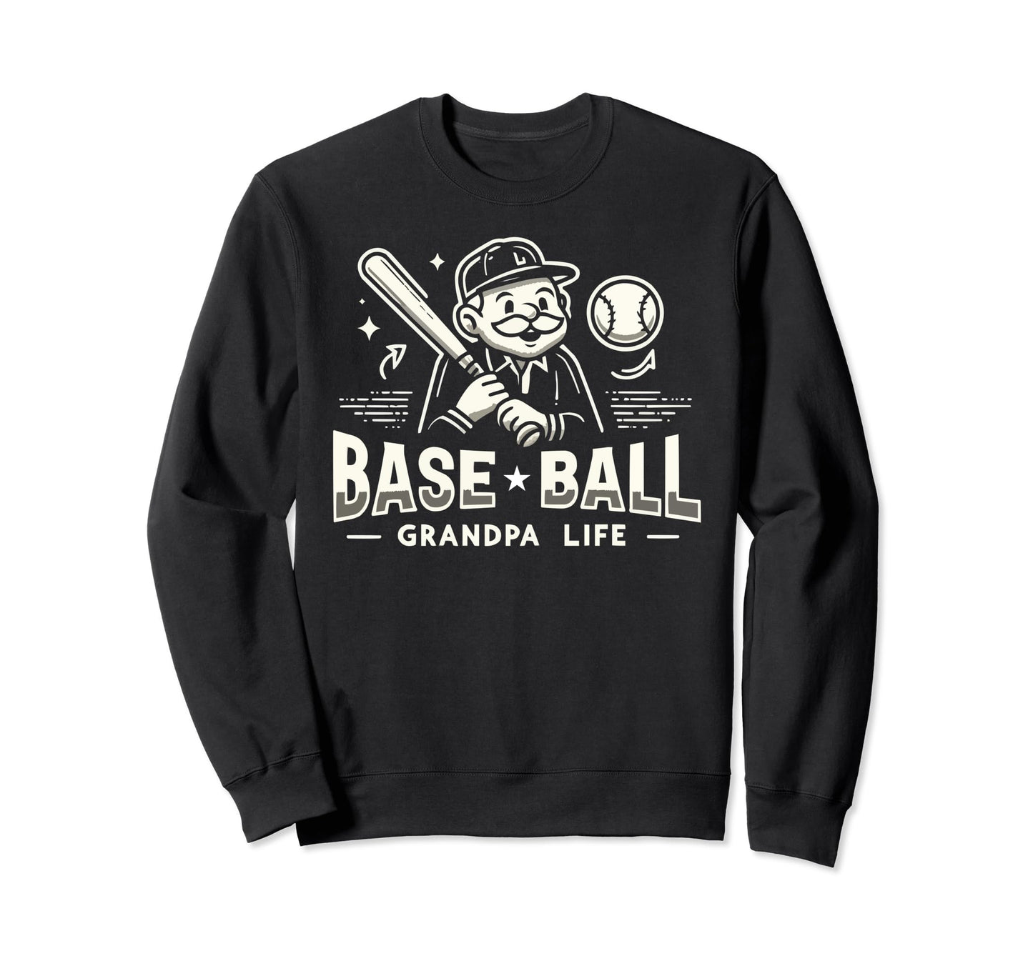 Baseball Grandpa Grandfather Gramps Sweatshirt - Fun Novelty Design Unisex - T-Shirt, Sweatshirt, Hoodie