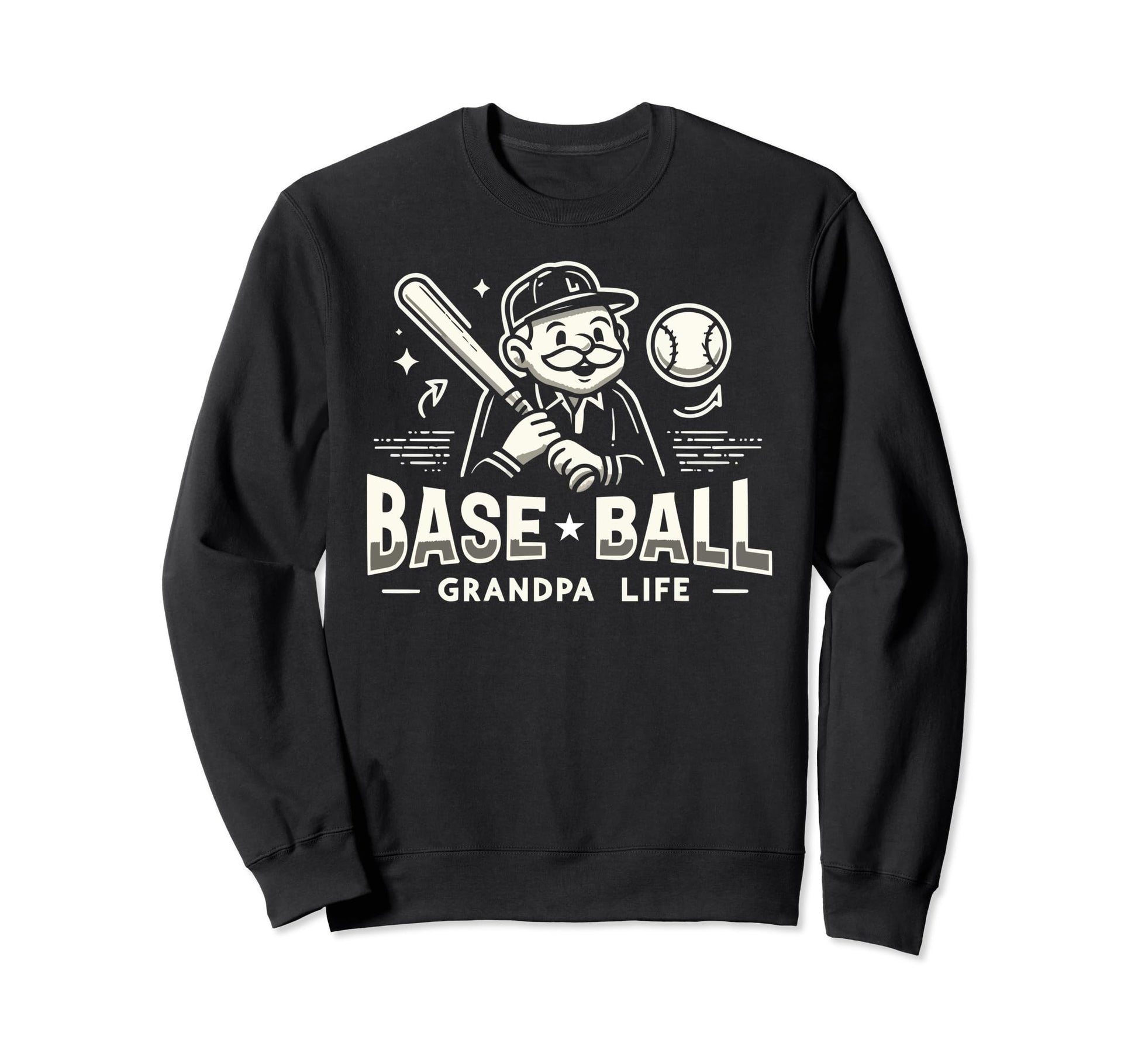 Baseball Grandpa Grandfather Gramps Sweatshirt - Fun Novelty Design Unisex - T-Shirt, Sweatshirt, Hoodie