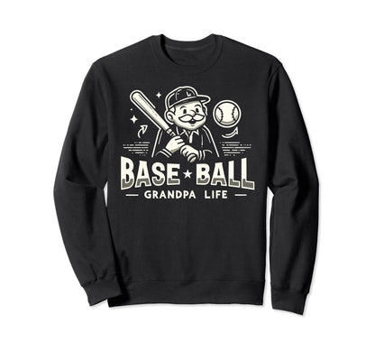 Baseball Grandpa Grandfather Gramps Sweatshirt - Fun Novelty Design Unisex - T-Shirt, Sweatshirt, Hoodie