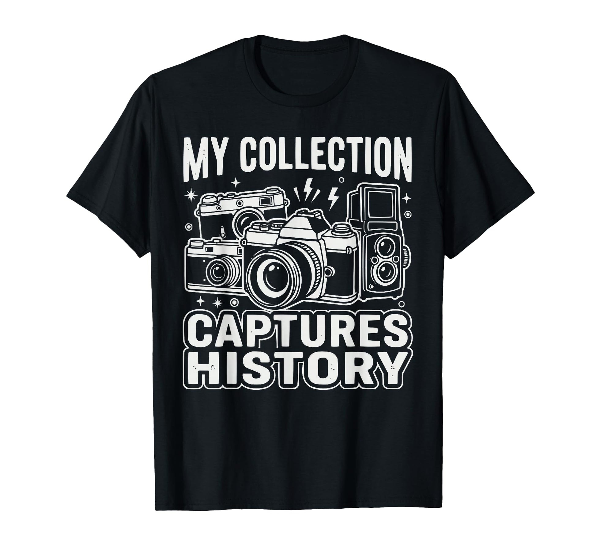 Camera Collector Photography T-Shirt - Aesthetic Graphic Unisex - T-Shirt, Sweatshirt, Hoodie