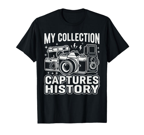 Camera Collector Photography T-Shirt - Aesthetic Graphic Unisex - T-Shirt, Sweatshirt, Hoodie