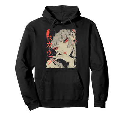 Goth Grunge Demon Anime Waifu Horror Alt Hoodie - Trendy Graphic Unisex - T-Shirt, Sweatshirt, Hoodie