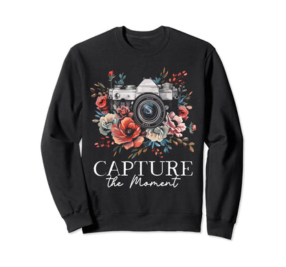 Photographer Capture Moment Camera Sweatshirt - Minimalist Print Unisex - T-Shirt, Sweatshirt, Hoodie