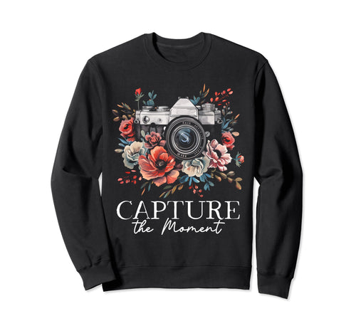 Photographer Capture Moment Camera Sweatshirt - Minimalist Print Unisex - T-Shirt, Sweatshirt, Hoodie