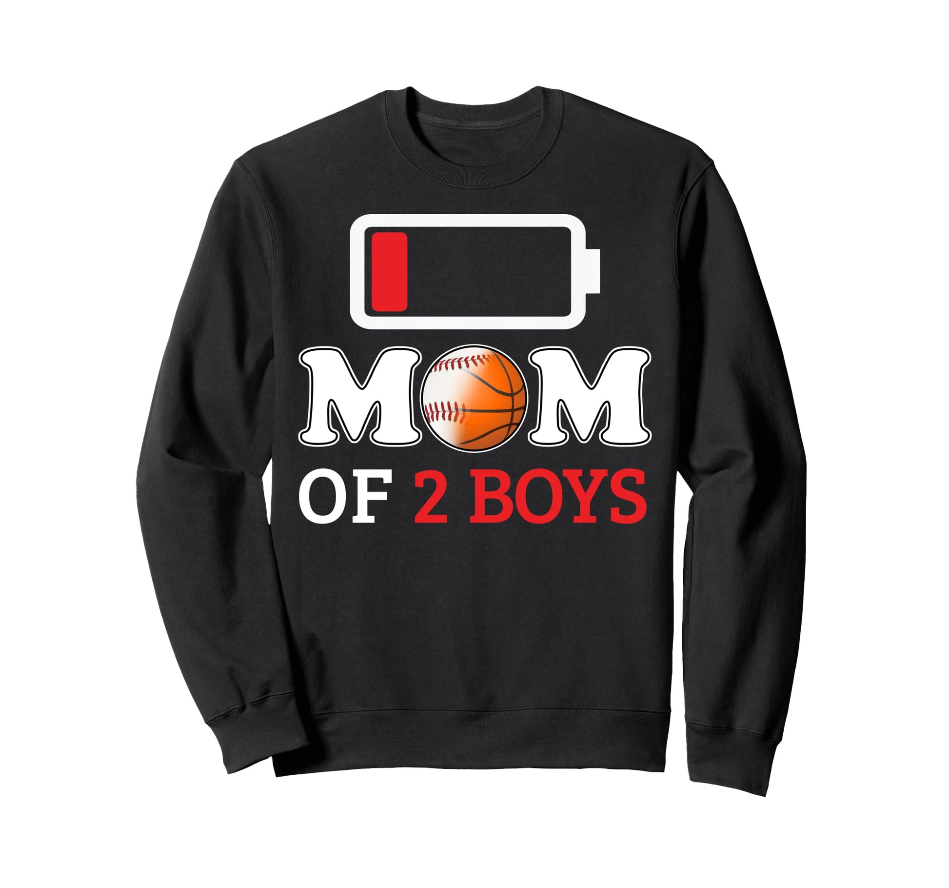 Funny Mom 2 Baseball Mom Sweatshirt - Casual Everyday Wear Men Women - T-Shirt, Sweatshirt, Hoodie