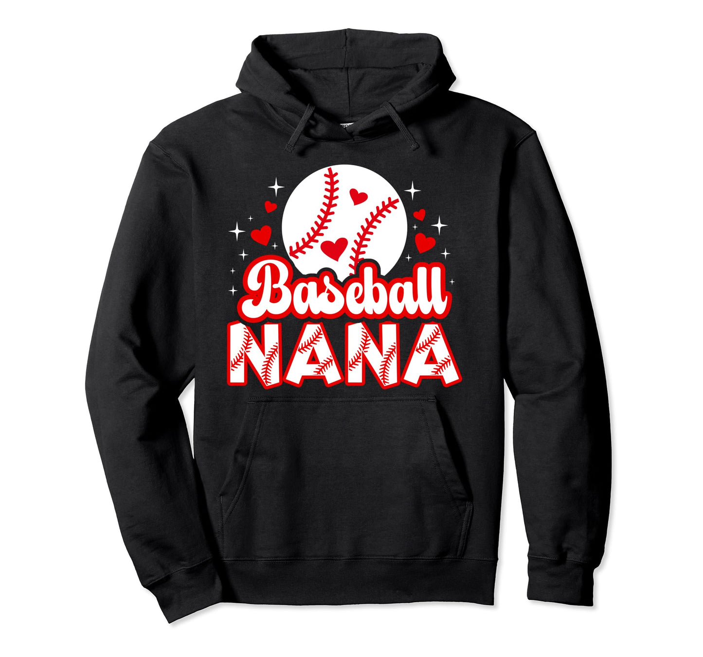 Baseball Nana Proud Nana Baseball Hoodie - Custom Art Print Men Women - T-Shirt, Sweatshirt, Hoodie