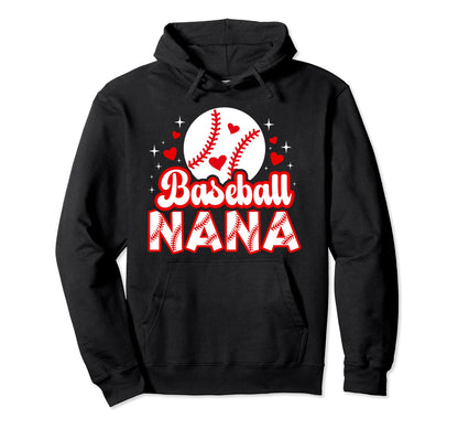 Baseball Nana Proud Nana Baseball Hoodie - Custom Art Print Men Women - T-Shirt, Sweatshirt, Hoodie