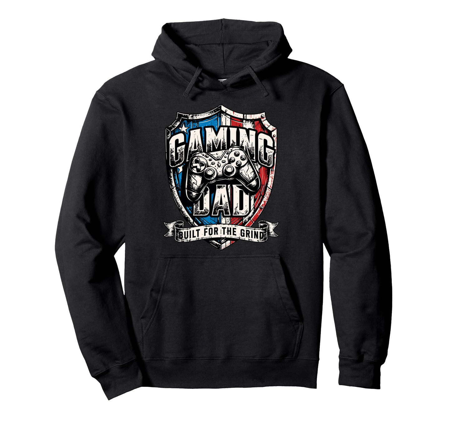 Patriotic Usa Gaming Dad Built Grind Hoodie - Trendy Graphic Men Women - T-Shirt, Sweatshirt, Hoodie