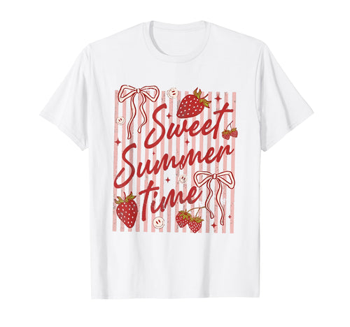 Striped Sweet Summer Time Vacation Funny T-Shirt - Streetwear Style Unisex - T-Shirt, Sweatshirt, Hoodie