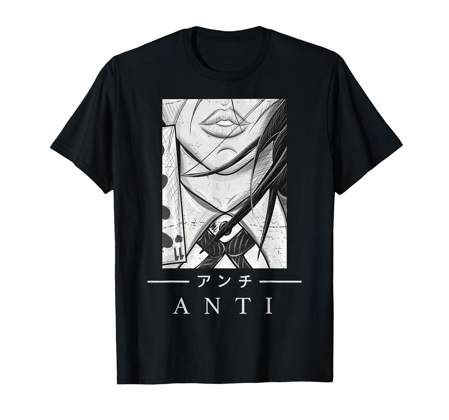 Anime Anti Japanese Art Aesthetic T-Shirt - Unique Graphic Unisex - T-Shirt, Sweatshirt, Hoodie
