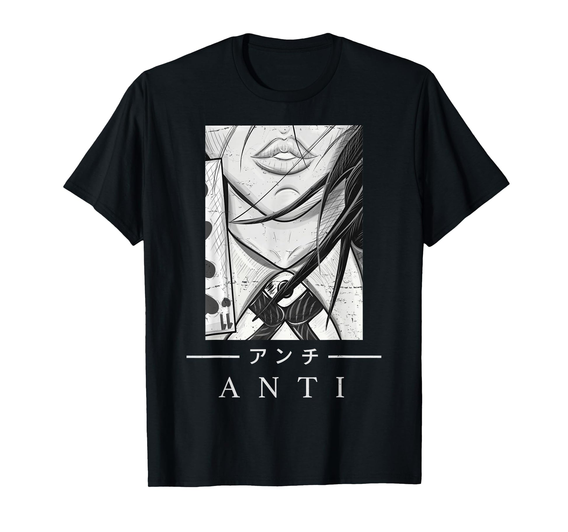 Anime Anti Japanese Art Aesthetic T-Shirt - Unique Graphic Unisex - T-Shirt, Sweatshirt, Hoodie