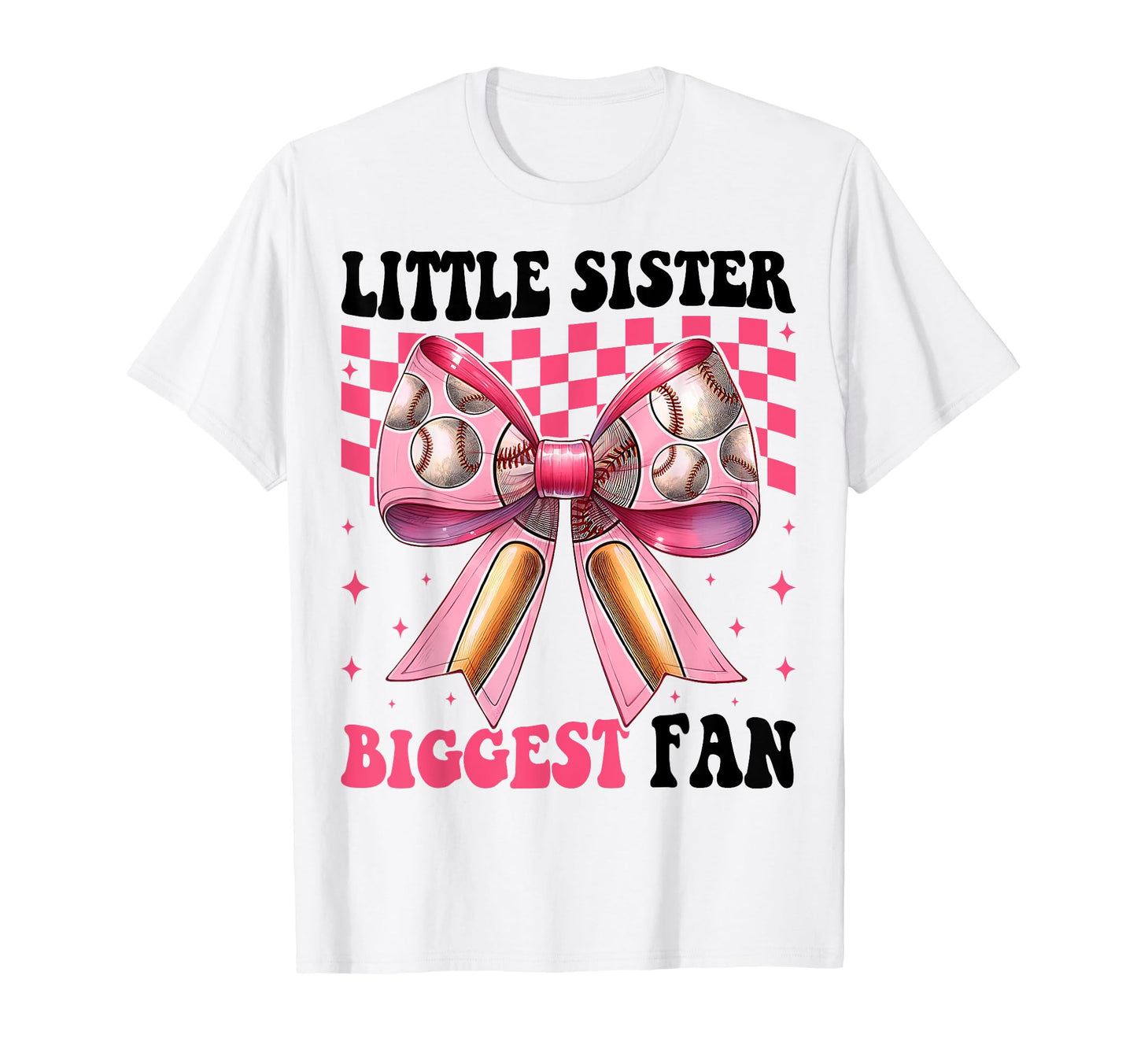 Baseball Sister Coquette Bow Little T-Shirt - Streetwear Style Unisex - T-Shirt, Sweatshirt, Hoodie