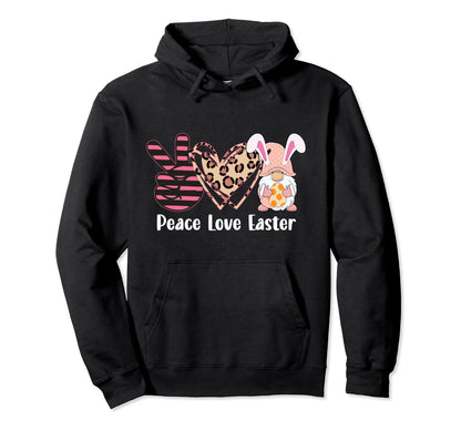 Easter Day Peace Love Easter Hoodie - Trendy Graphic Unisex - T-Shirt, Sweatshirt, Hoodie
