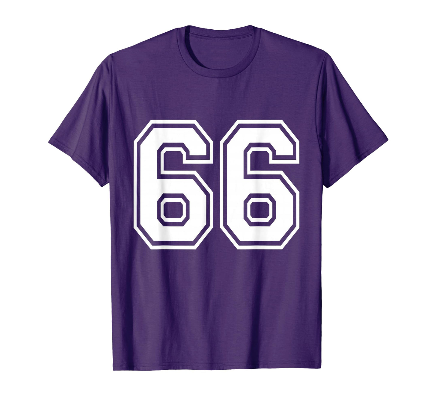 Number 66 Front Back Varsity Sports T-Shirt - Fun Novelty Design Men Women - T-Shirt, Sweatshirt, Hoodie