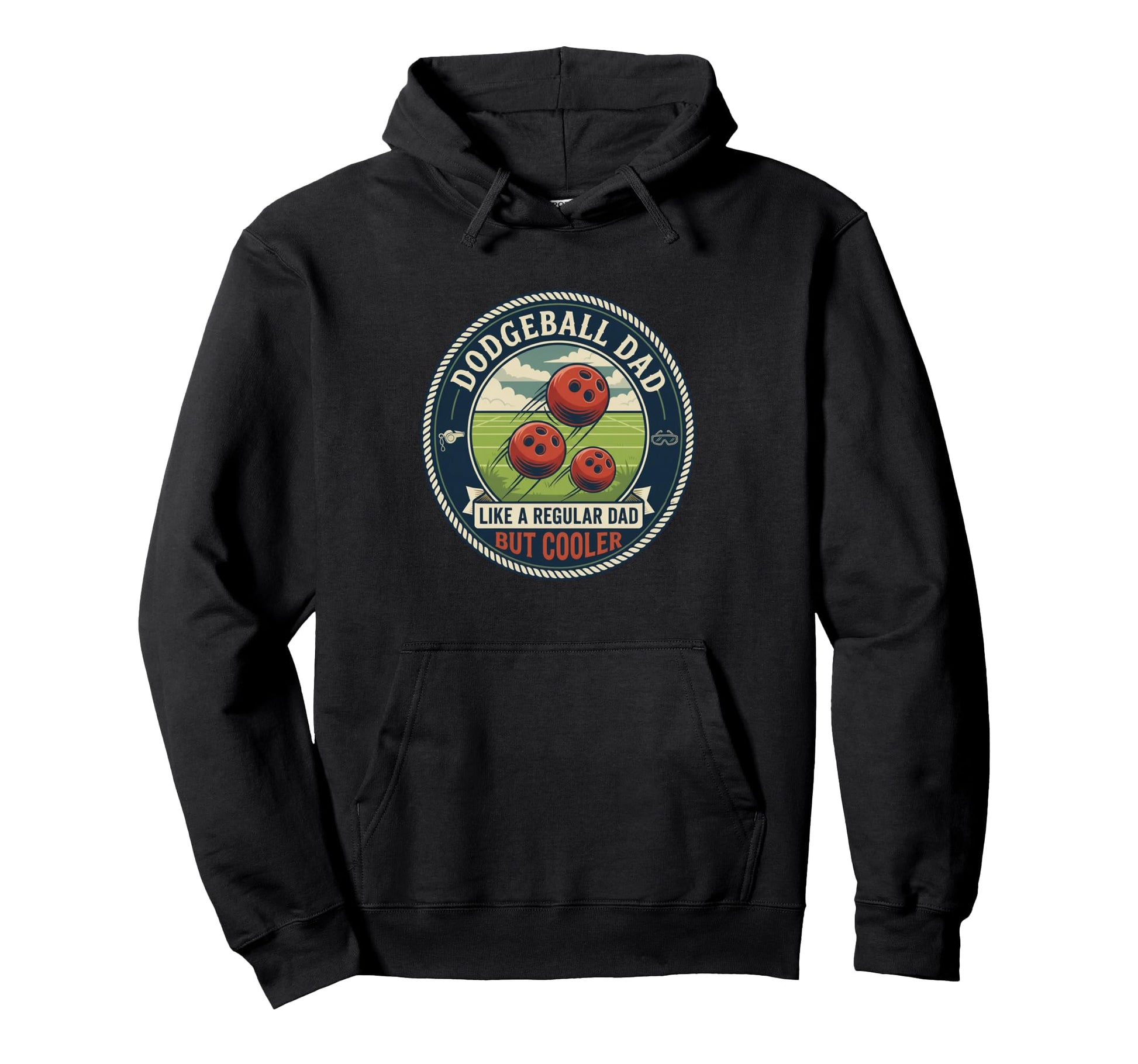 Dodgeball Dad Team Player Gym Sport Hoodie - Minimalist Print Men Women - T-Shirt, Sweatshirt, Hoodie