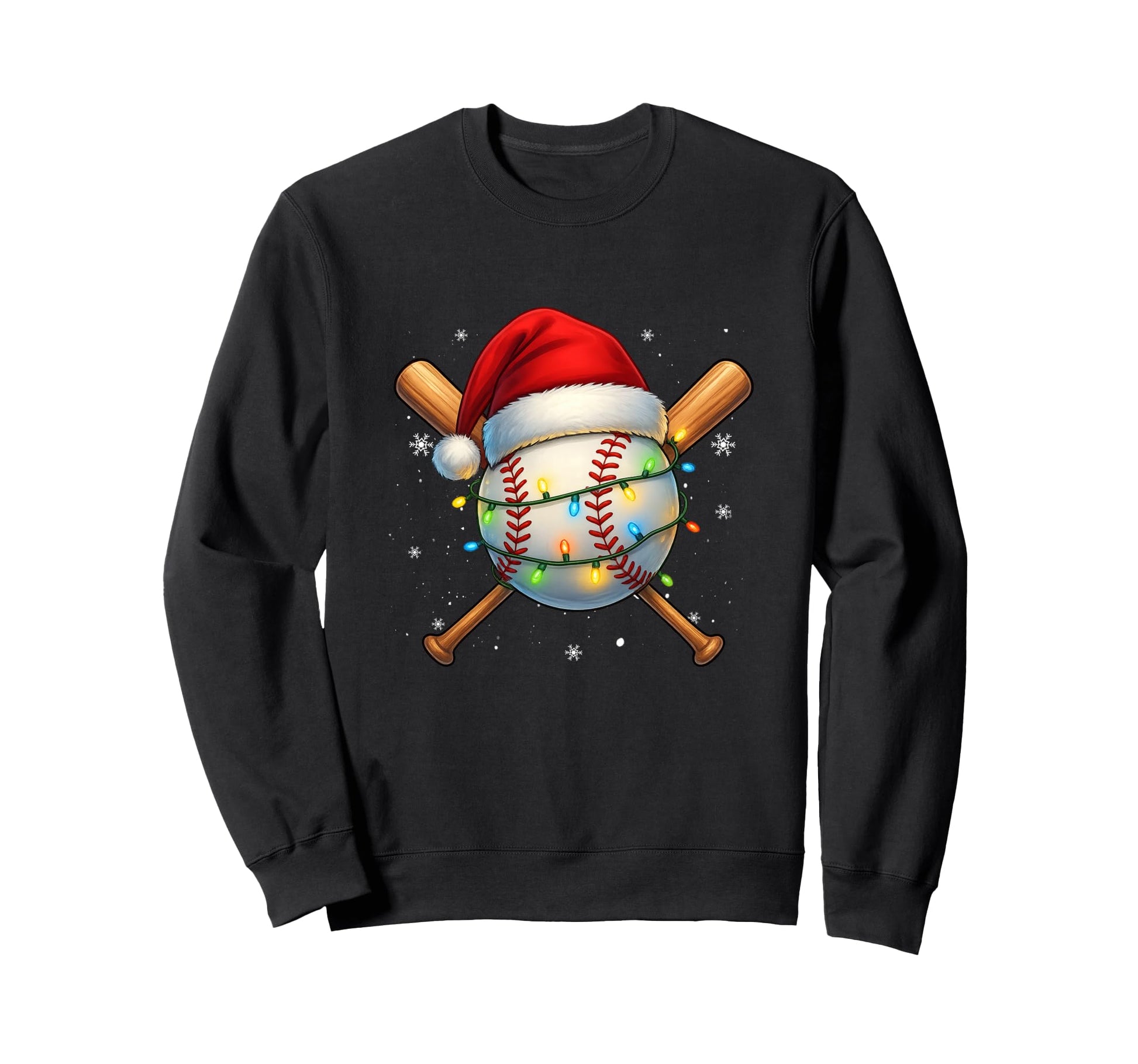 Santa Sports Baseball Player Sweatshirt - Graphic Print Unisex - T-Shirt, Sweatshirt, Hoodie