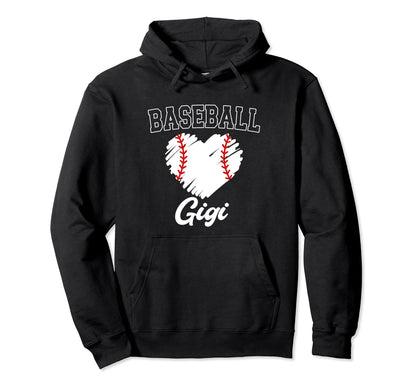 Baseball Gigi Heart Baseball Game Day Hoodie - Streetwear Style Unisex - T-Shirt, Sweatshirt, Hoodie