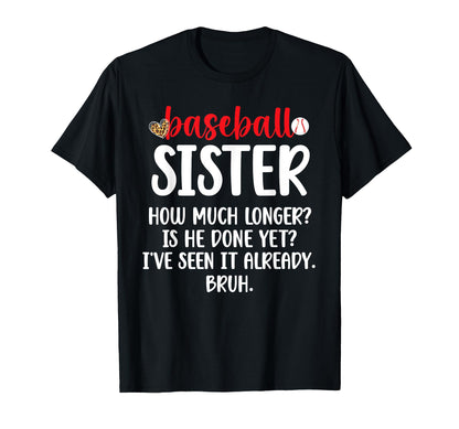 Baseball Sister Baseball Players Sister T-Shirt - Streetwear Style Unisex - T-Shirt, Sweatshirt, Hoodie