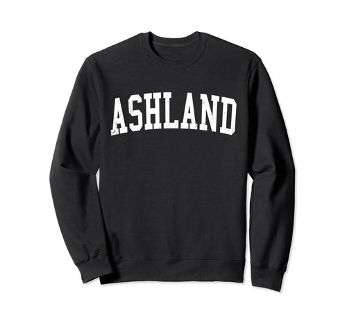 Ashland Oh Distressed White Sweatshirt - Fun Novelty Design for Adults - T-Shirt, Sweatshirt, Hoodie