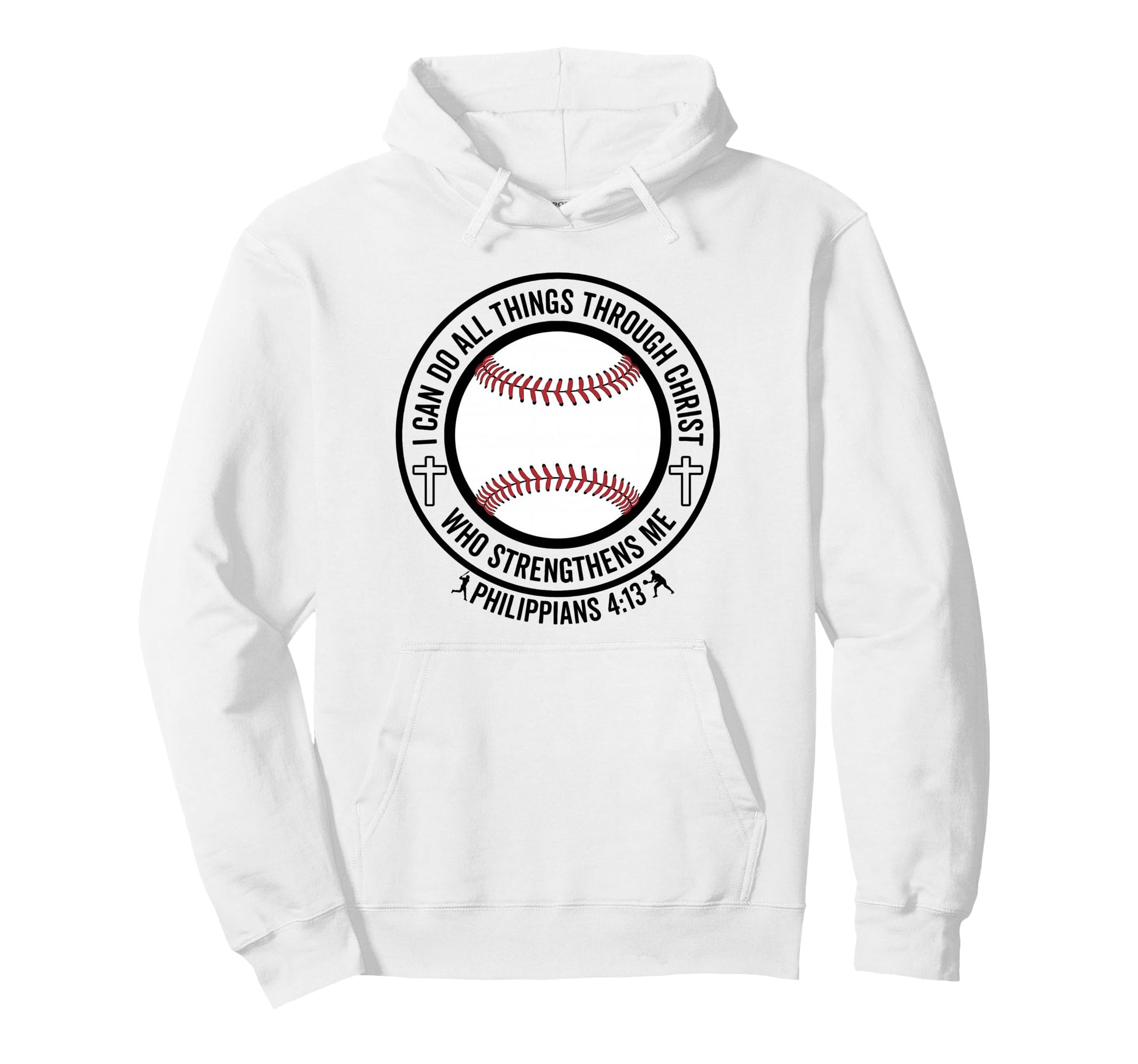Baseball I Can Do All Things Through Hoodie - Custom Art Print Unisex - T-Shirt, Sweatshirt, Hoodie