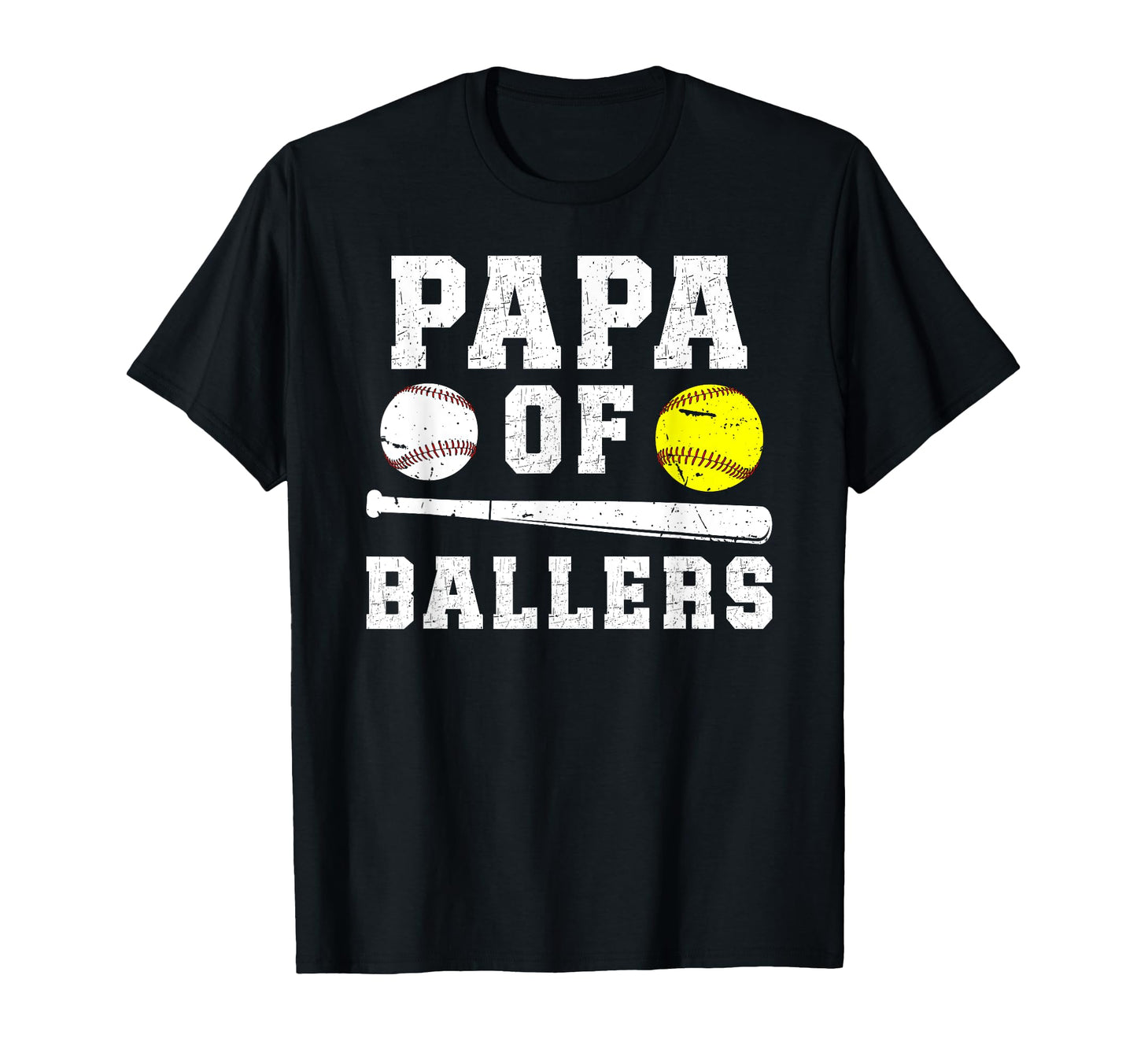 Papa Ballers Proud Baseball Softball T-Shirt - Streetwear Style Men Women - T-Shirt, Sweatshirt, Hoodie