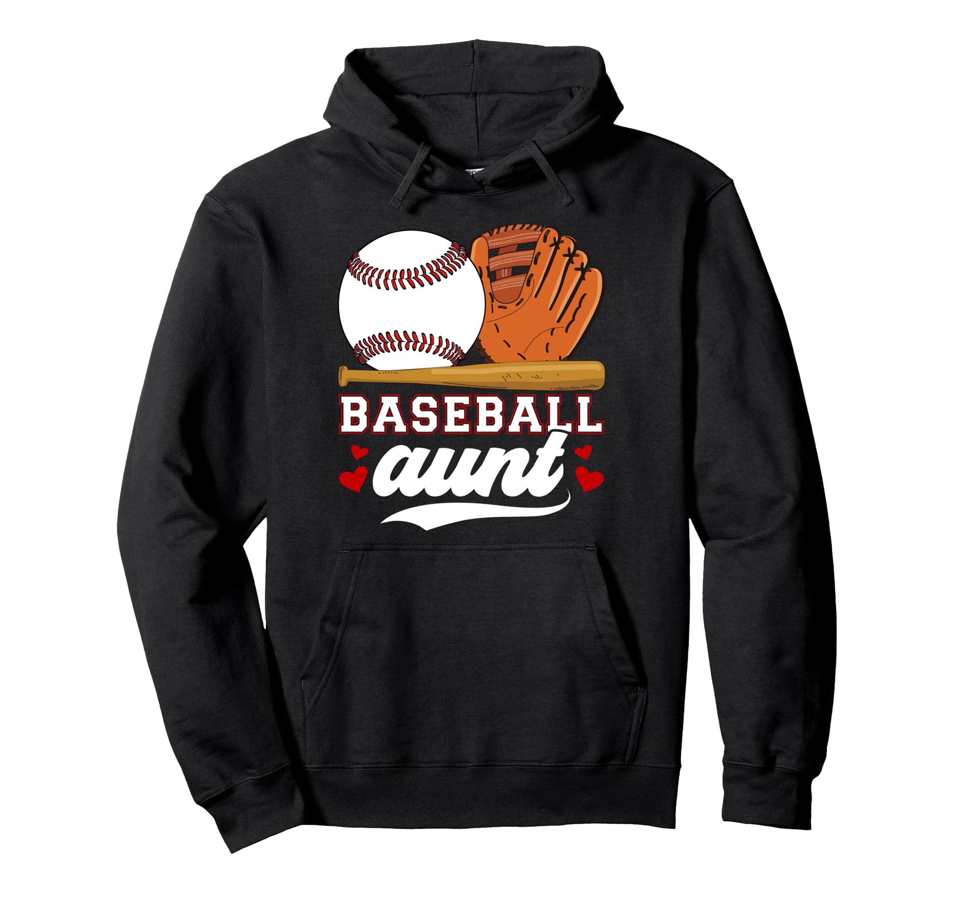 Baseball Aunt Proud Aunt Baseball Player Hoodie - Streetwear Style Unisex - T-Shirt, Sweatshirt, Hoodie