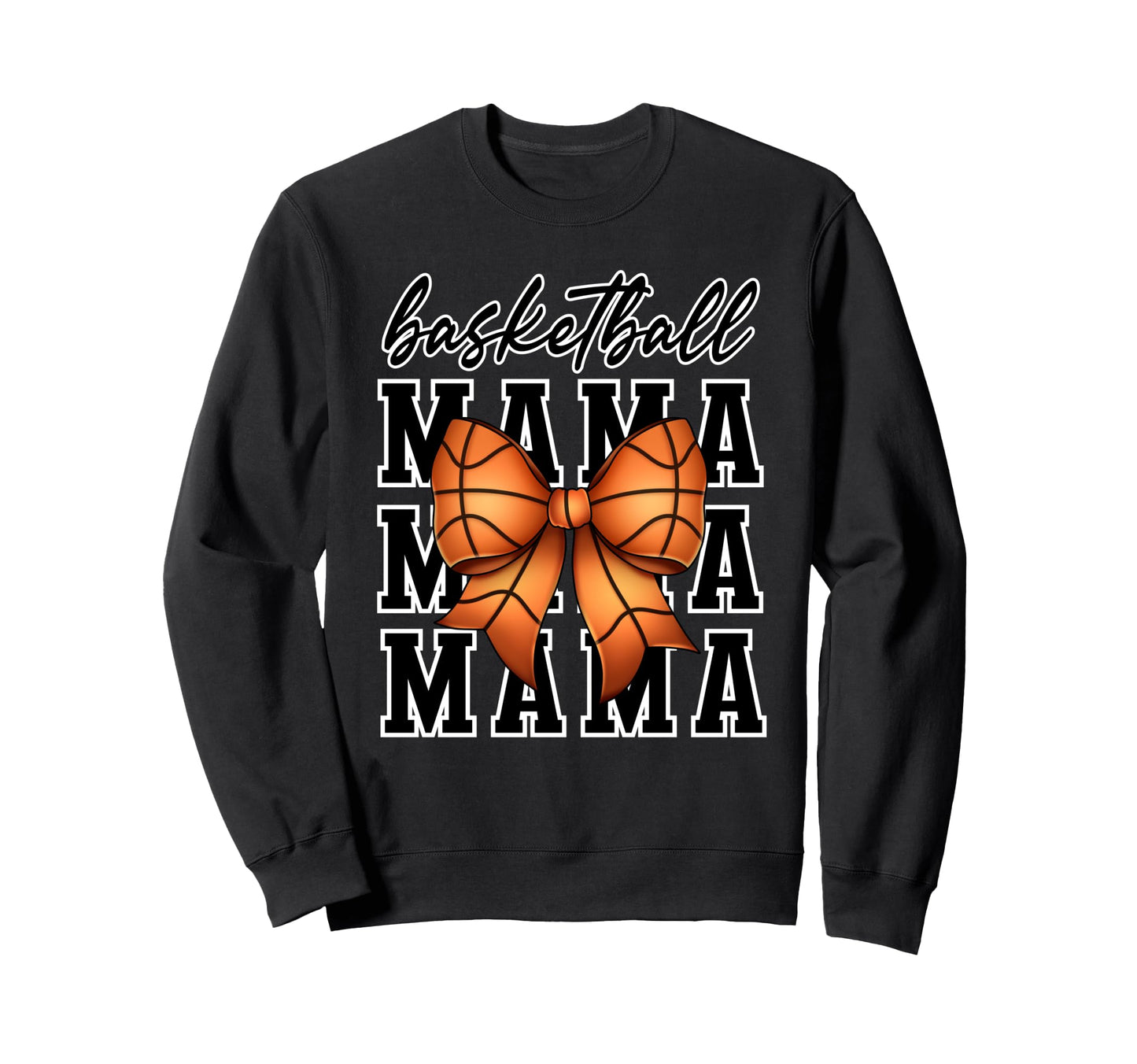 Basketball Mama Coquette Bow Game Day Sweatshirt - Graphic Print Unisex - T-Shirt, Sweatshirt, Hoodie