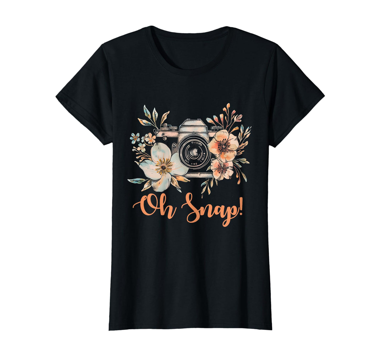 Photographer Oh Snap Funny Camera T-Shirt - Graphic Print for Adults - T-Shirt, Sweatshirt, Hoodie