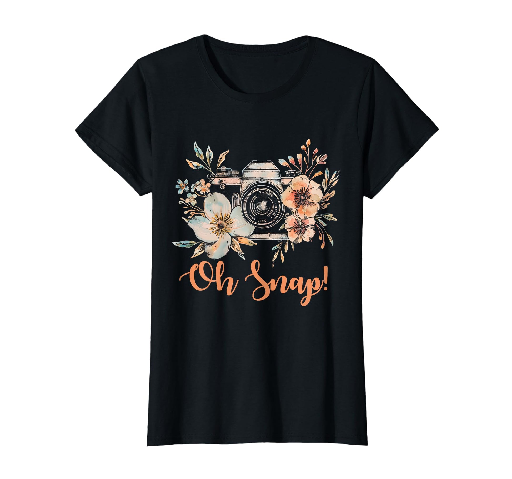 Photographer Oh Snap Funny Camera T-Shirt - Graphic Print for Adults - T-Shirt, Sweatshirt, Hoodie