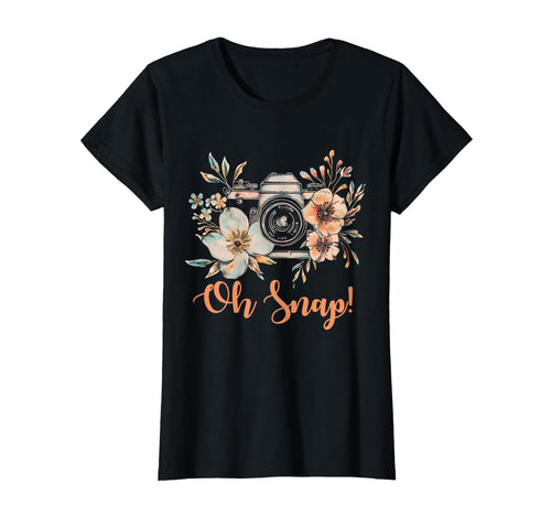 Photographer Oh Snap Funny Camera T-Shirt - Graphic Print for Adults - T-Shirt, Sweatshirt, Hoodie