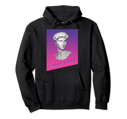 Vaporwave David Gradient Aesthetic Hoodie - Graphic Print Men Women - T-Shirt, Sweatshirt, Hoodie
